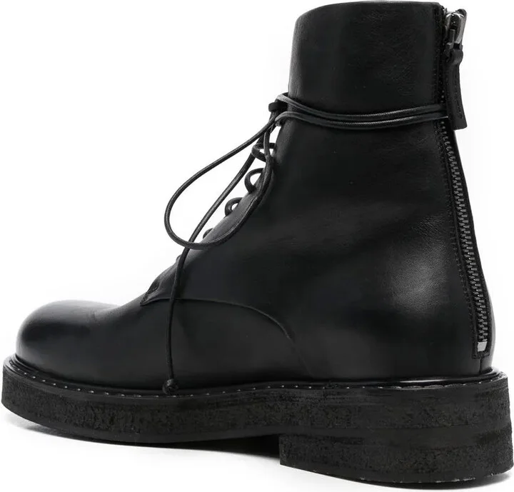 Leather Combat Boots - Image 3