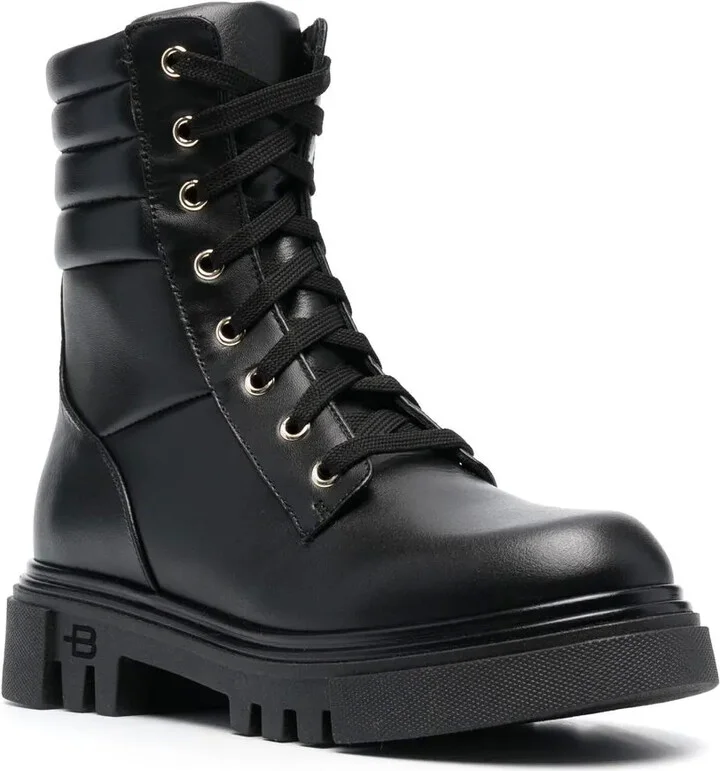 Leather Combat Boots - Image 2
