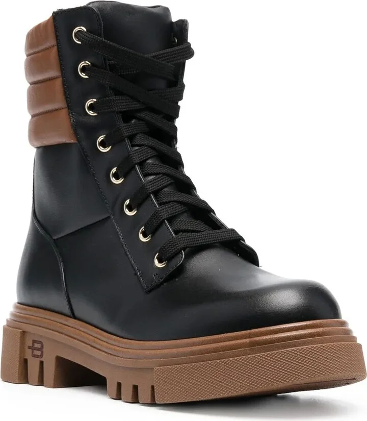Leather Combat Boots - Image 2