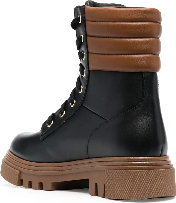 Leather Combat Boots - Image 3