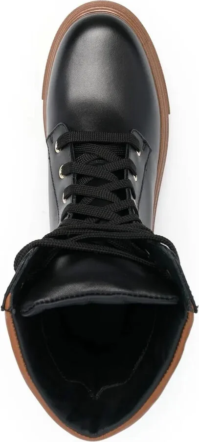 Leather Combat Boots - Image 4