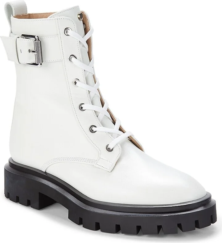 Leather Combat Boots - Image 2
