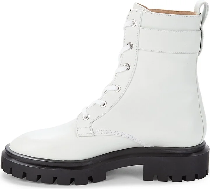 Leather Combat Boots - Image 4
