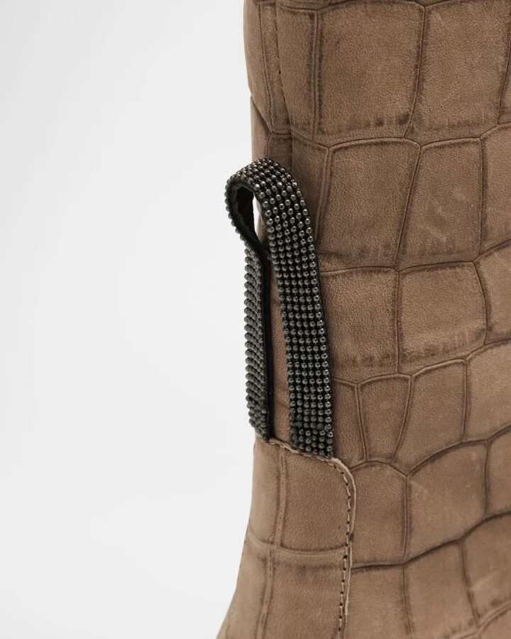 Leather Comma-Heel Knee Boots - Image 3