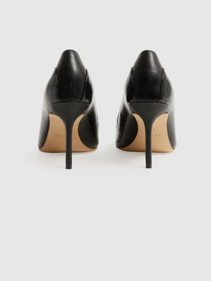 Leather Contrast Court Shoes - Image 4