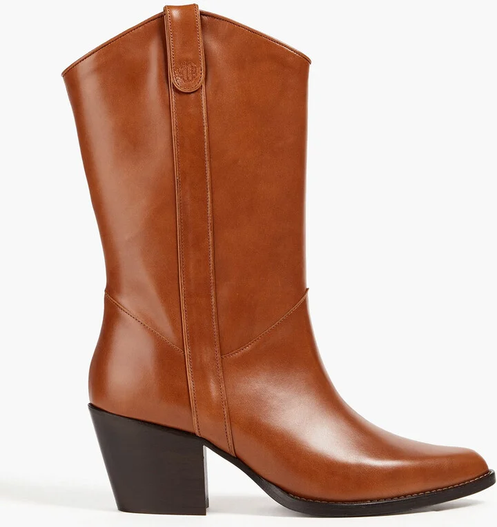 Leather cowboy boots