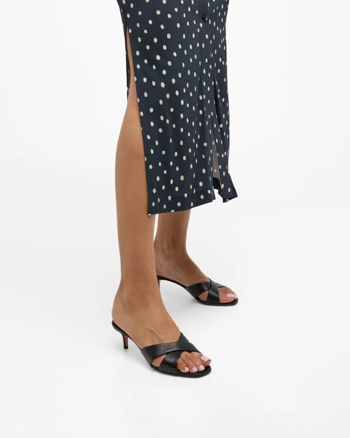 Leather Crisscross Mule Sandals - Image 10