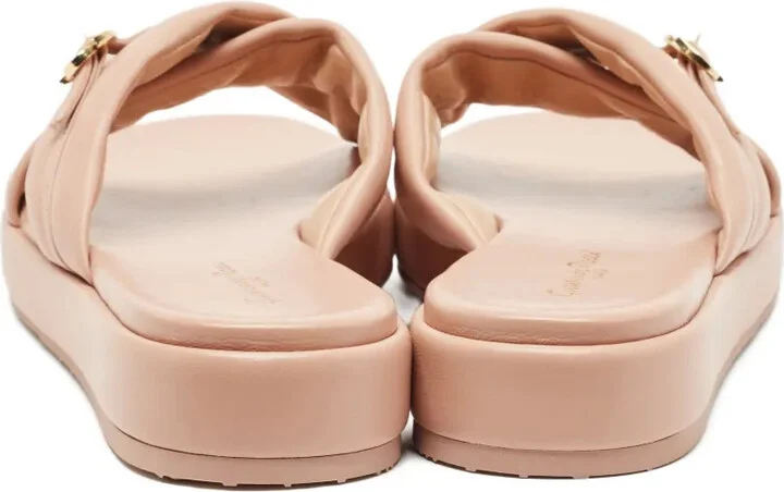 Leather Cross-Strap Sandals - Image 3