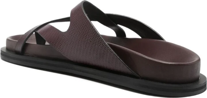 Leather Cross-Strap Sandals - Image 3