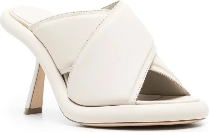 Leather Crossover-Detail Mules - Image 2