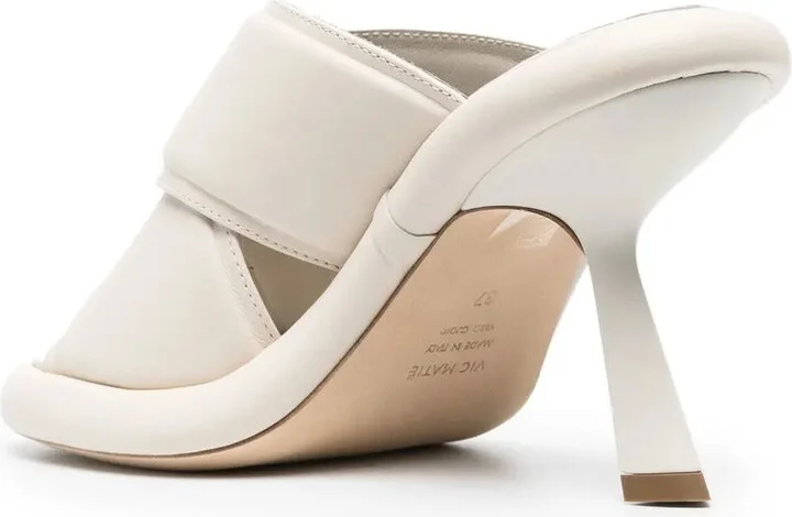 Leather Crossover-Detail Mules - Image 3