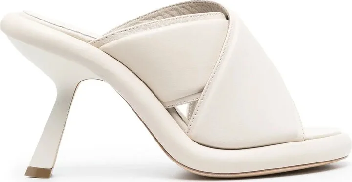 Leather Crossover-Detail Mules