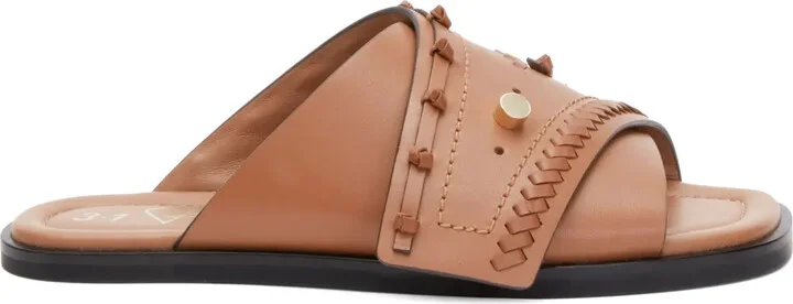 Leather Crossover Sandals