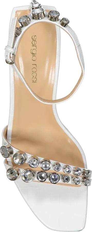 Leather Crystal Sandals - Image 4