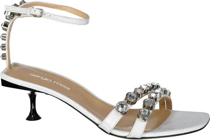 Leather Crystal Sandals