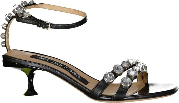 Leather Crystal Women's Sandals