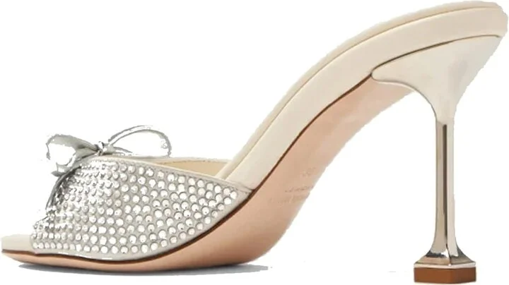 Leather Crystals Mules - Image 2