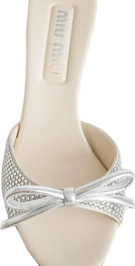 Leather Crystals Mules - Image 3