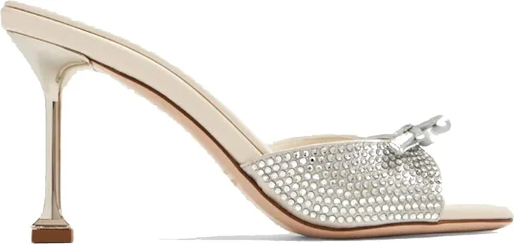 Leather Crystals Mules