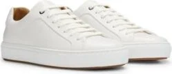 Leather cupsole trainers with logo details crafted in Italy- White Men's Sneakers size 7
