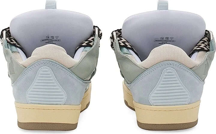 Leather Curb Sneakers - Pale Blue - Size 2 - Image 4
