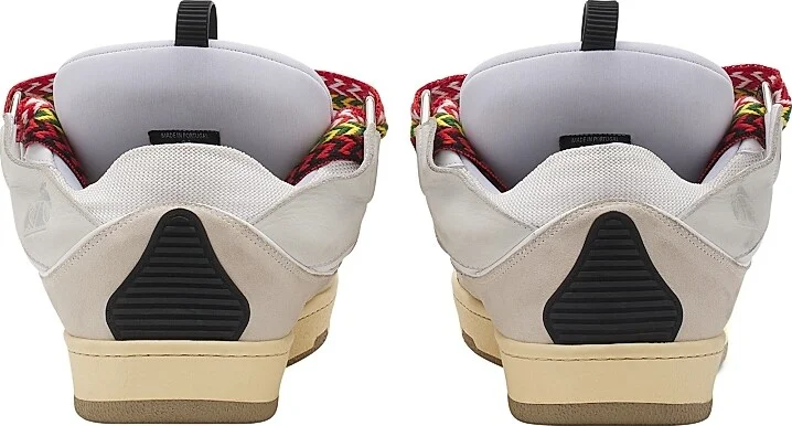 Leather Curb Sneakers - White - Size 2 - Image 4