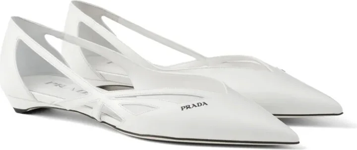 Leather Cut-Out Ballerina Shoes - Image 2