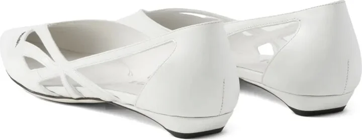 Leather Cut-Out Ballerina Shoes - Image 3