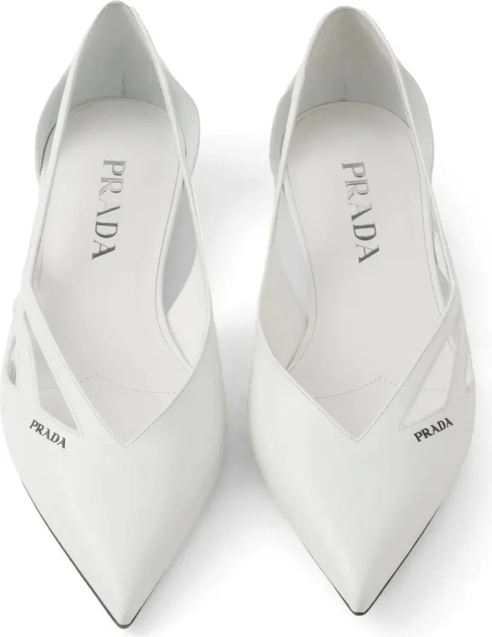 Leather Cut-Out Ballerina Shoes - Image 4