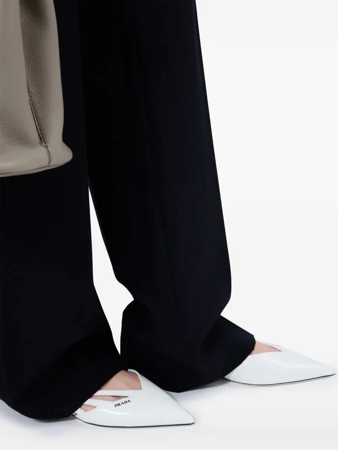Leather Cut-Out Ballerina Shoes - Image 5