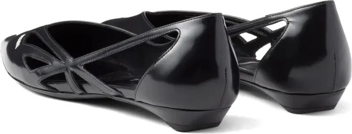 Leather Cut-Out Ballerinas - Image 3