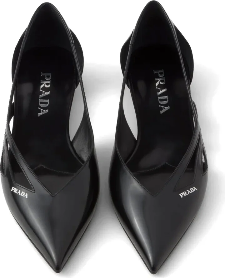 Leather Cut-Out Ballerinas - Image 4