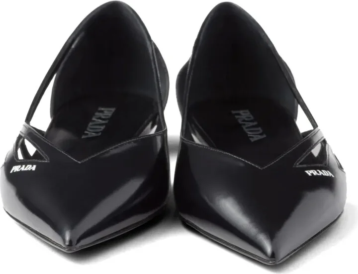 Leather Cut-Out Ballerinas - Image 5