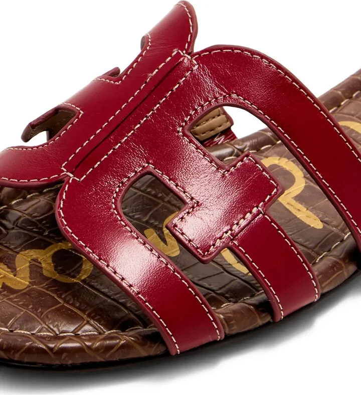 Leather Cut-Out Flats Sandals - Image 3