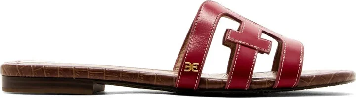 Leather Cut-Out Flats Sandals - Image 4