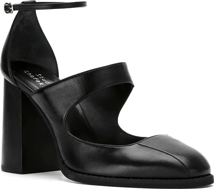 Leather Cut Out Pumps - Image 2