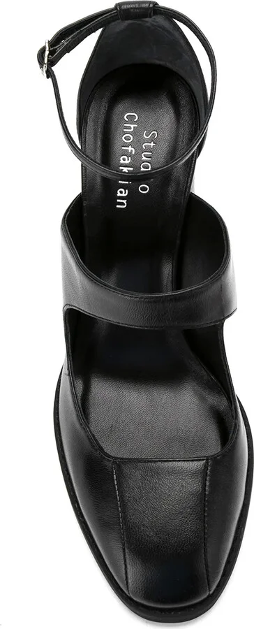 Leather Cut Out Pumps - Image 4