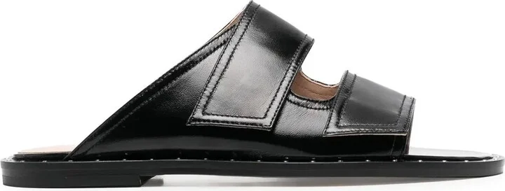 Leather Cut-Out Sandals