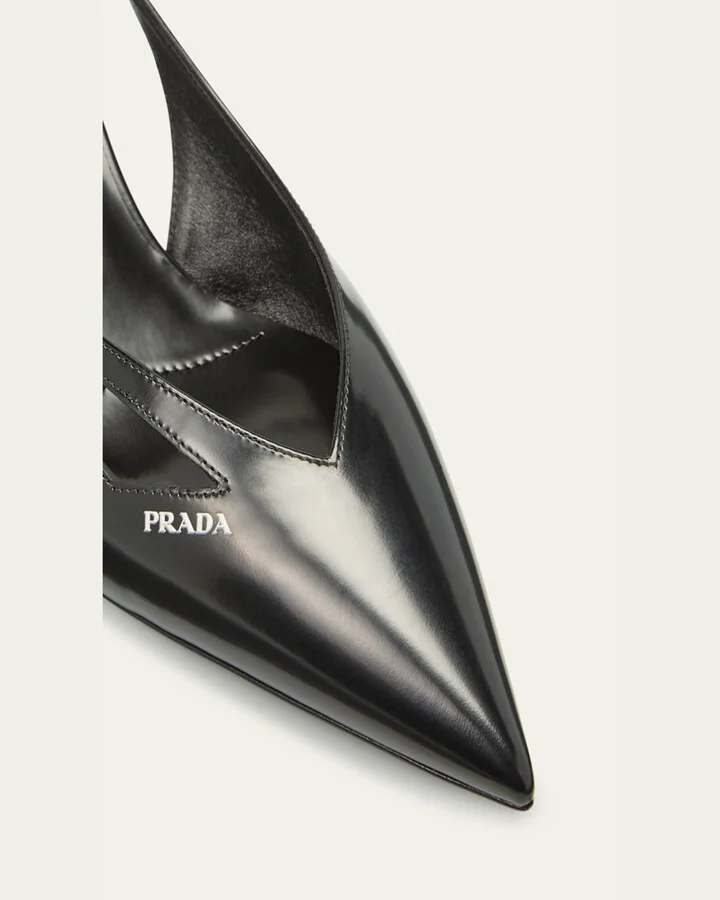 Leather Cutout Block-Heel Pumps - Image 5