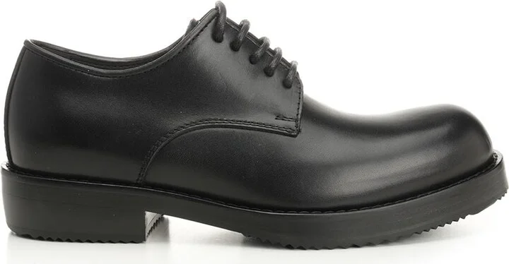 Leather Derby Shoe Lace-Up Shoes Black