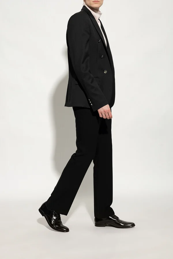 Leather Derby Shoes, , - Black - Image 2