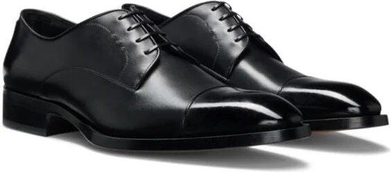 Leather Derby shoes with cap toe