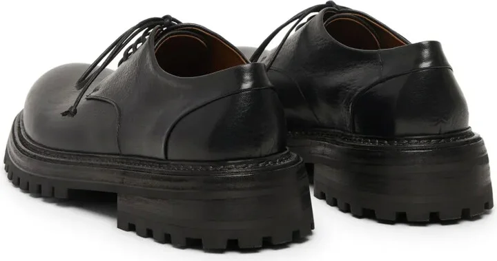 Leather Derby Shoes With Chunky Outsole - Image 3