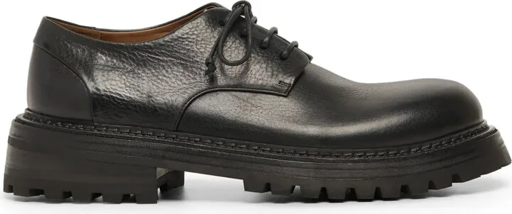Leather Derby Shoes With Chunky Outsole