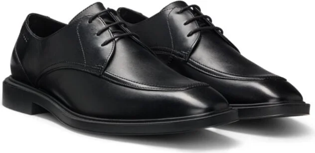 Leather Derby shoes with double stitching