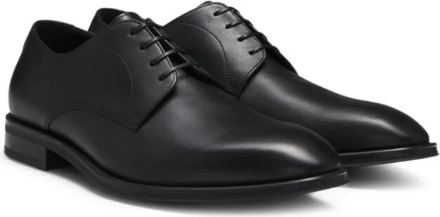Leather Derby shoes with stitching details