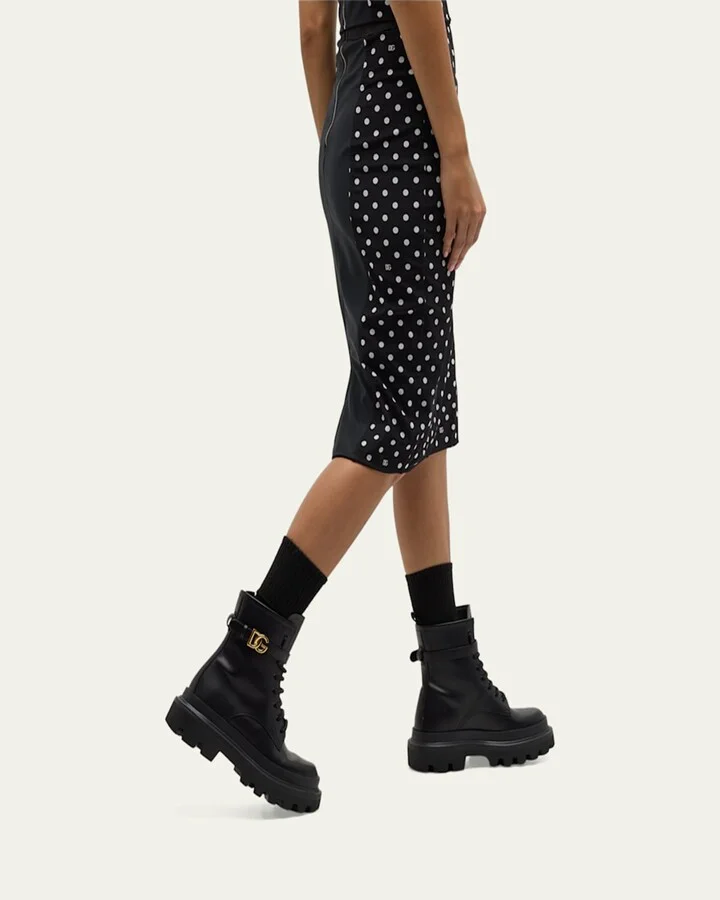 Leather DG Lace-Up Ranger Booties - Image 8