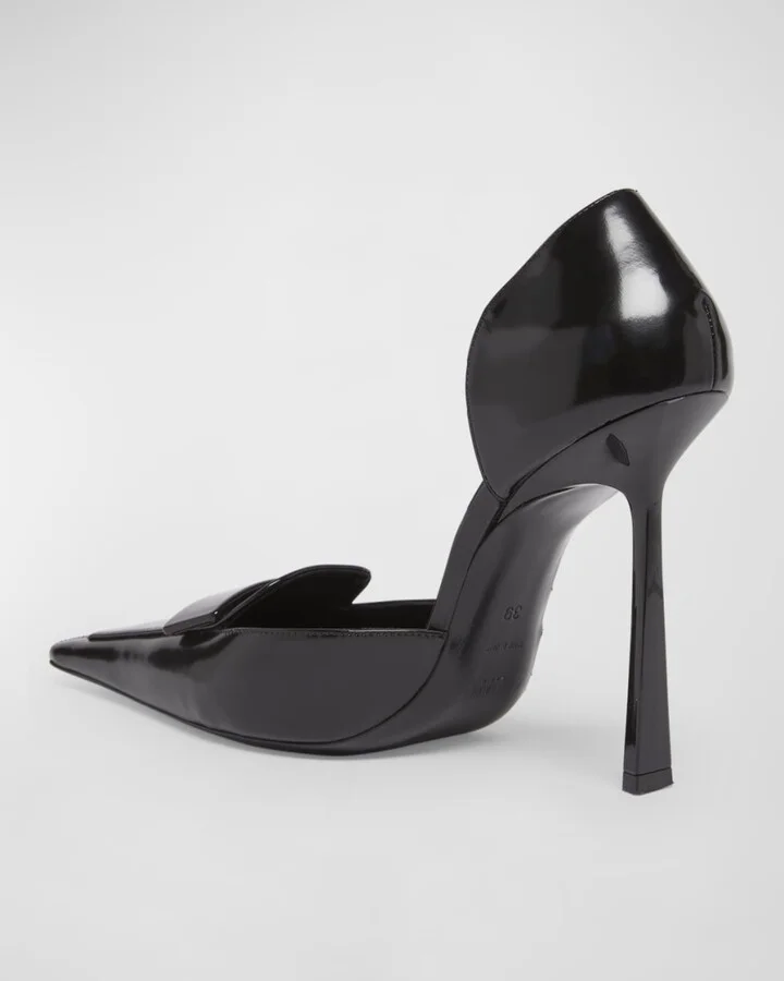 Leather D'Orsay Loafer Pumps - Image 2