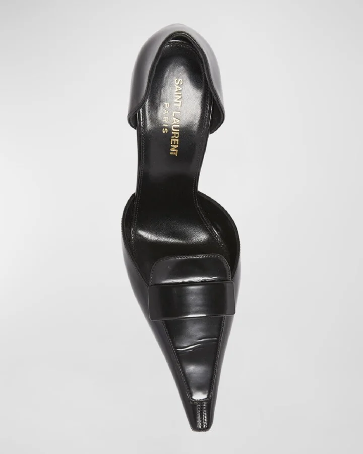 Leather D'Orsay Loafer Pumps - Image 3