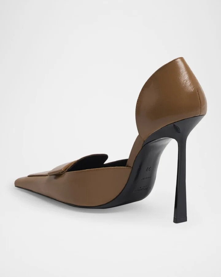 Leather D'Orsay Loafer Pumps - Image 2